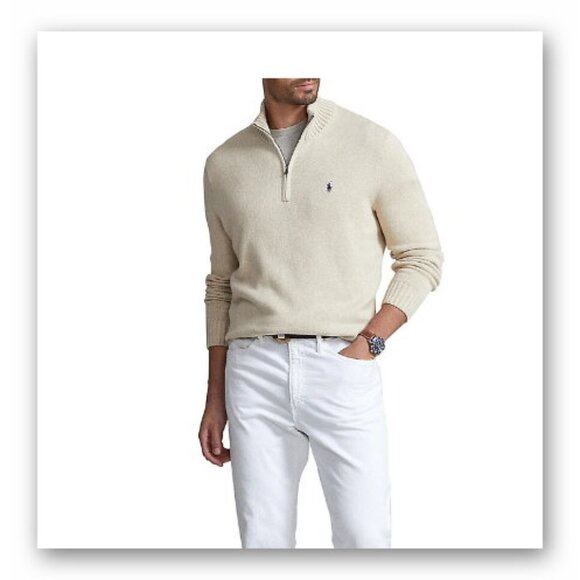 Polo Ralph Lauren Other - POLO Ralph Lauren  men's 100% cotton 1/4 zipper kint sweater